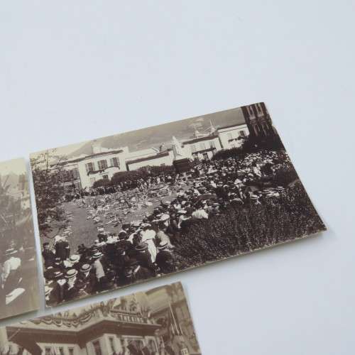 Lot of 3 original photos - Lord Milner`s arrival in Cape Town