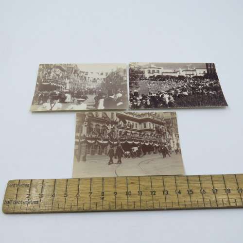 Lot of 3 original photos - Lord Milner`s arrival in Cape Town