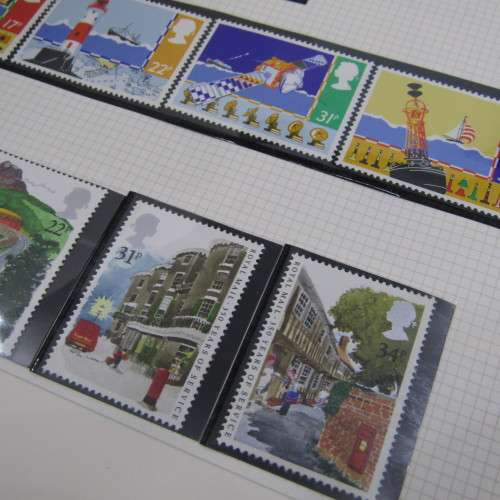 Great Britain mint stamp album from late 60`s onwards with hundreds of mint stamps