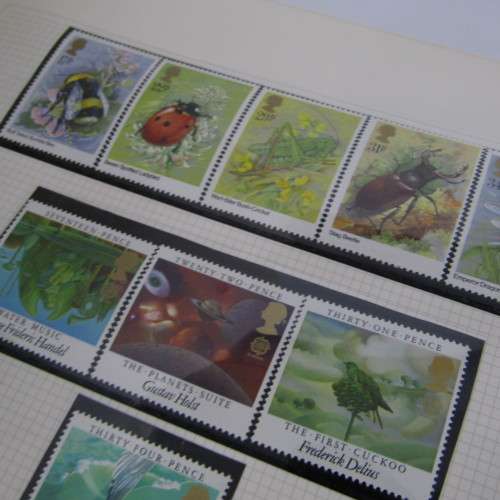 Great Britain mint stamp album from late 60`s onwards with hundreds of mint stamps