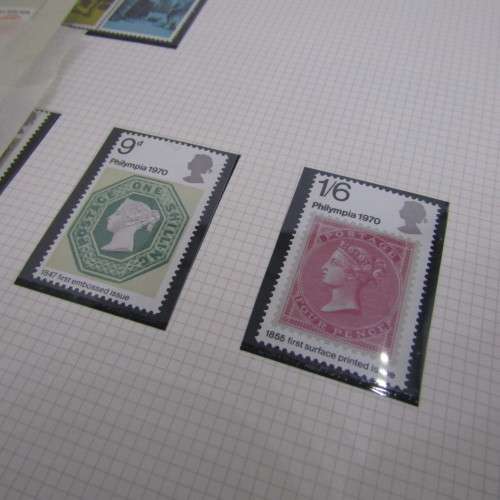 Great Britain mint stamp album from late 60`s onwards with hundreds of mint stamps