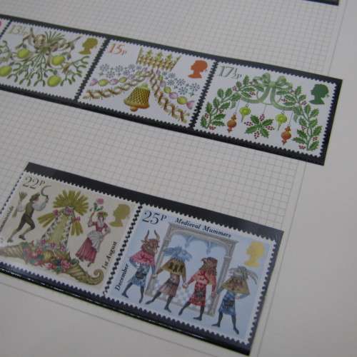 Great Britain mint stamp album from late 60`s onwards with hundreds of mint stamps