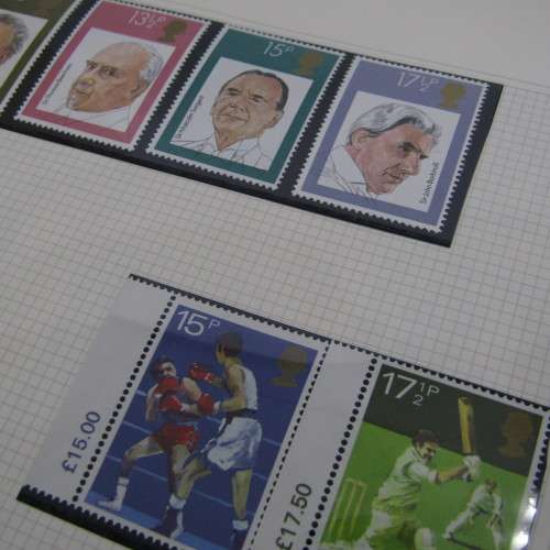 Great Britain mint stamp album from late 60`s onwards with hundreds of mint stamps