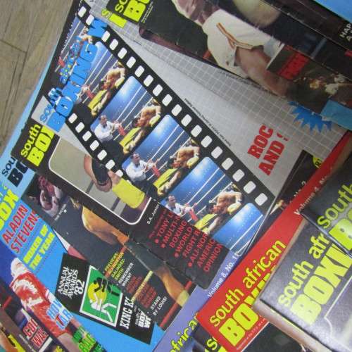 Lot of 90 South African Boxing World magazines dated between 1976 and 1989
