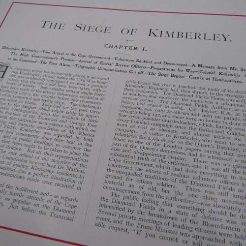 Kimberly Diamond Fields Advertiser - The Siege of Kimberly 1899-1900 leather bound gilt edged