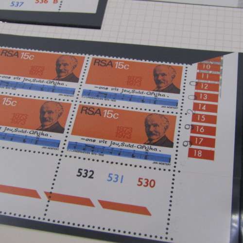 Album with 161 control blocks / strips and other items - from 1961 to 1977