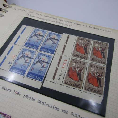 Album with 161 control blocks / strips and other items - from 1961 to 1977