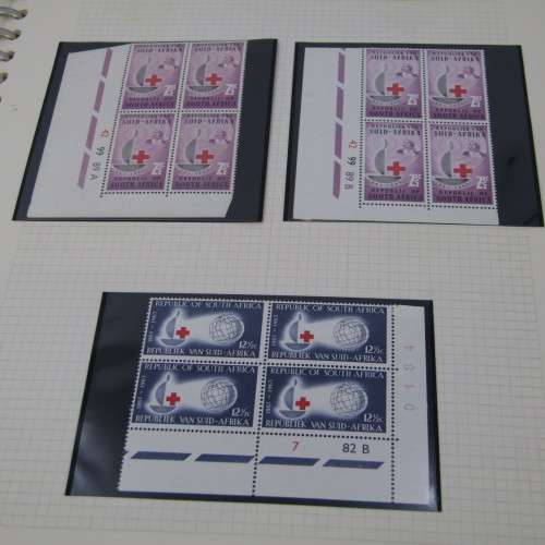 Album with 161 control blocks / strips and other items - from 1961 to 1977
