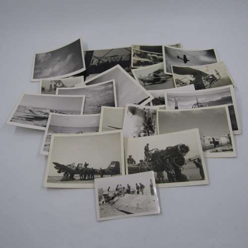 Lot of 19 photos of military aircraft taken during WW2 - most in North Africa