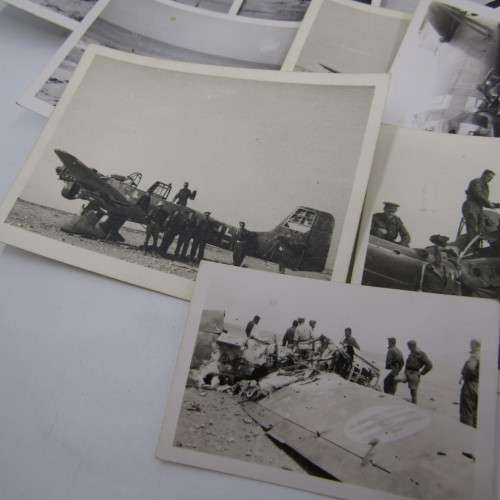 Lot of 19 photos of military aircraft taken during WW2 - most in North Africa