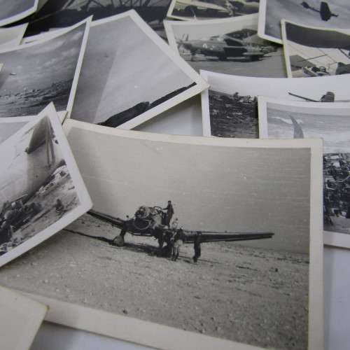 Lot of 19 photos of military aircraft taken during WW2 - most in North Africa