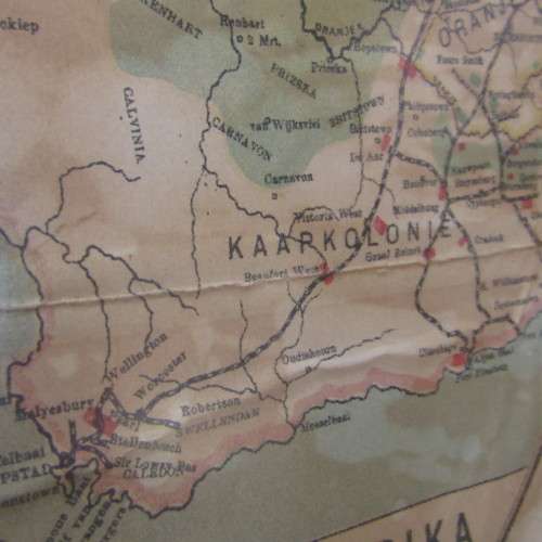 Boer War map of Zuid-Afrika showing British Troop movement used in ZAR headquarters in Pretoria