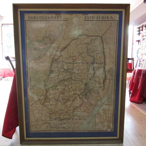 Boer War map of Zuid-Afrika showing British Troop movement used in ZAR headquarters in Pretoria