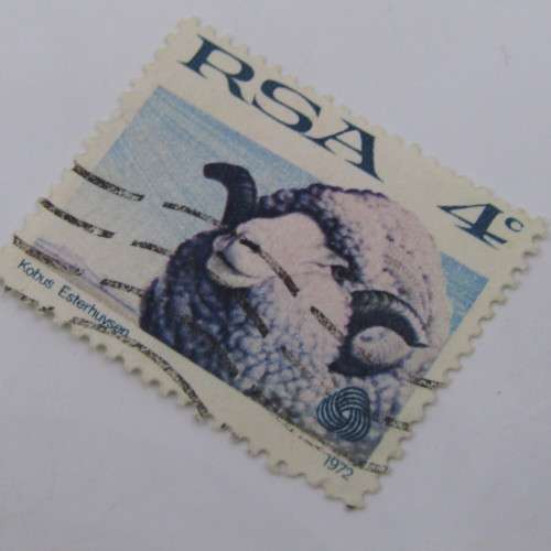 South Africa Lot of 4 different definitive issue / definitive issue with Merino ram - different shad
