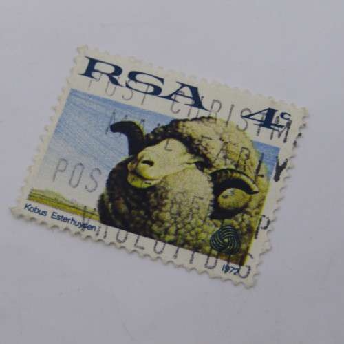 South Africa Lot of 4 different definitive issue / definitive issue with Merino ram - different shad