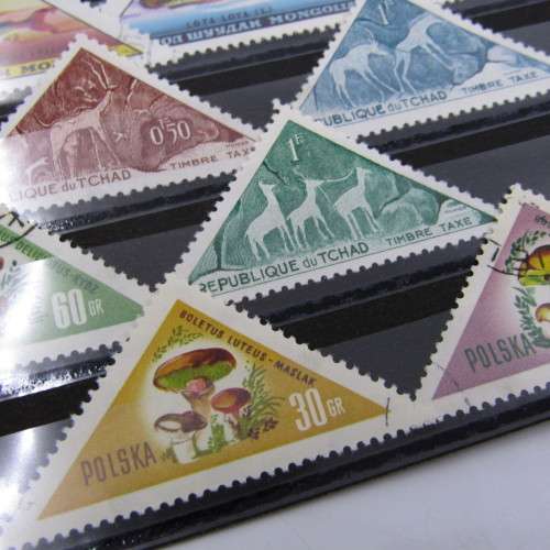 Lot of 12 Triangular stamps