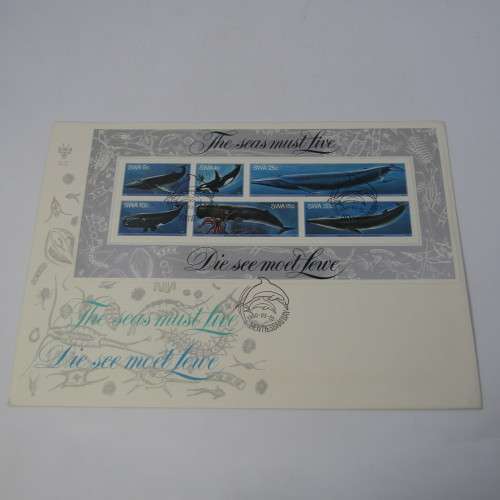South West Africa The seas must line set of 2 unaddressed first day covers with Whales