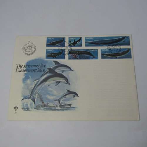 South West Africa The seas must line set of 2 unaddressed first day covers with Whales