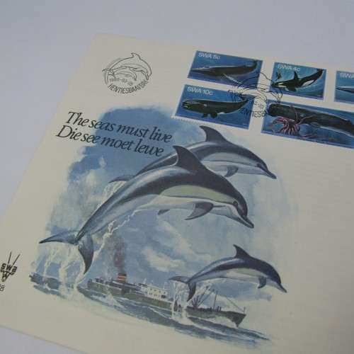 South West Africa The seas must line set of 2 unaddressed first day covers with Whales