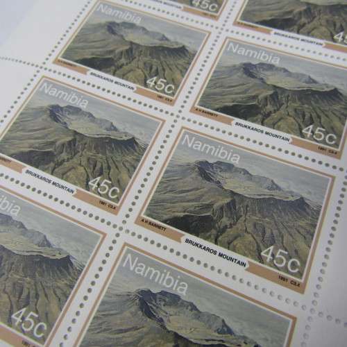 Namibia Equalization of the disabled 4 full sheets of mint stamps SACC 60,61,62,53