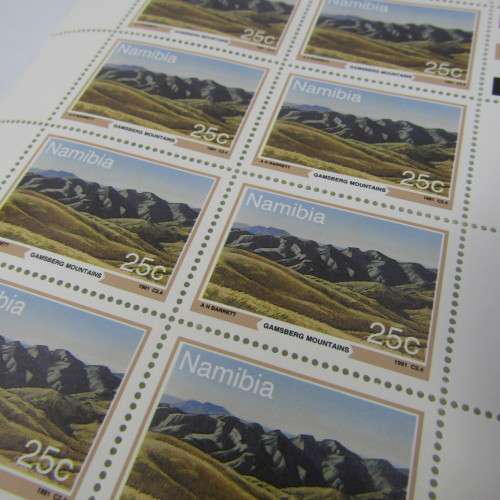 Namibia Equalization of the disabled 4 full sheets of mint stamps SACC 60,61,62,53