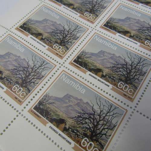 Namibia Equalization of the disabled 4 full sheets of mint stamps SACC 60,61,62,53