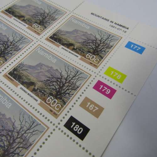 Namibia Equalization of the disabled 4 full sheets of mint stamps SACC 60,61,62,53
