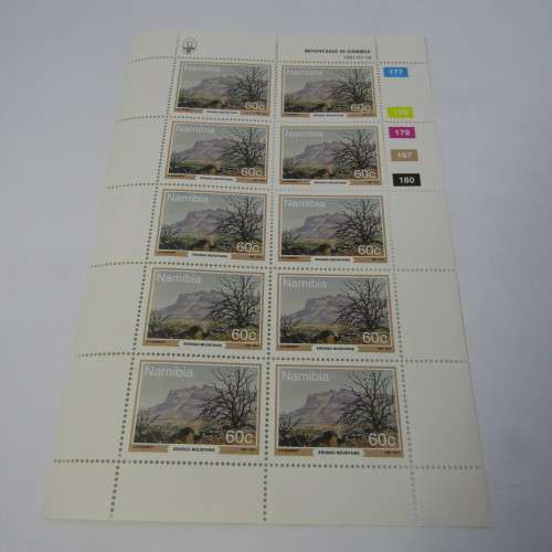 Namibia Equalization of the disabled 4 full sheets of mint stamps SACC 60,61,62,53