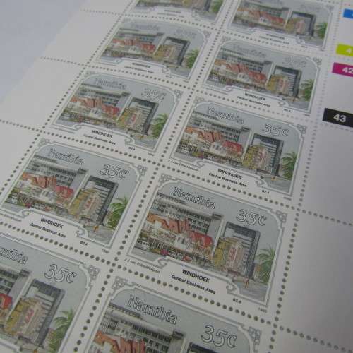 Namibia Development of Windhoek stamps - full sheets of mint stamps SACC 8,9,10,11