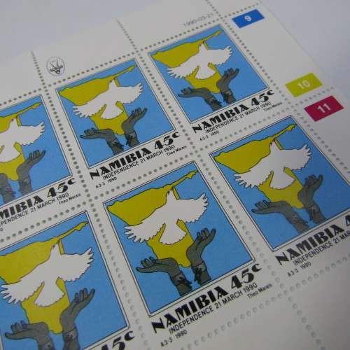 Namibia Independence full sheets of mint stamps SACC 1,2,3