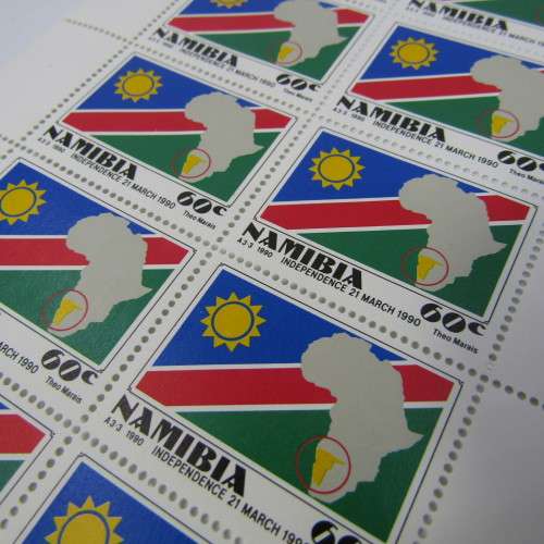 Namibia Independence full sheets of mint stamps SACC 1,2,3