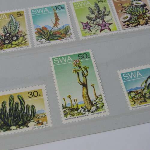 South West Africa Lot of 3 folders with about 100 SWA mint stamps