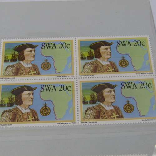 South West Africa Lot of 3 folders with about 100 SWA mint stamps