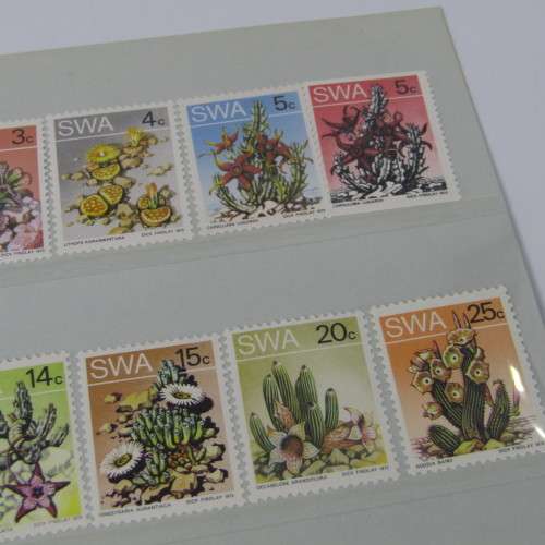 South West Africa Lot of 3 folders with about 100 SWA mint stamps