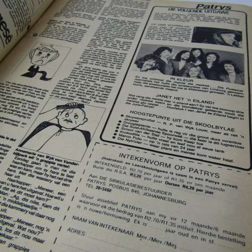 Patrys magazine - Junie 1977 - Die Slag van Waterloo - John Paul Young - no center page - punch hole