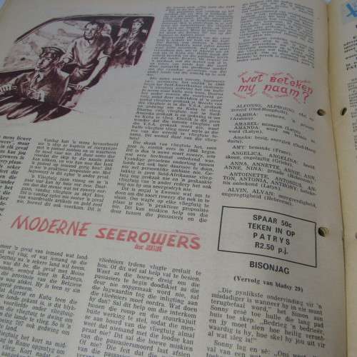 Patrys magazine - Mei 1971 - Laerskool uitgawe - pages and articles removed (pg. 15,16,17,18)