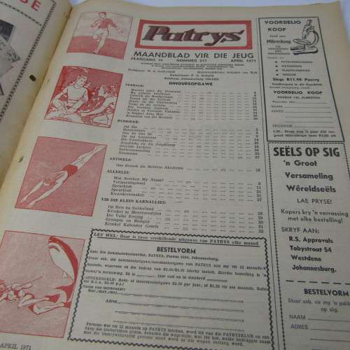 Patrys magazine - April 1971 - Laerskool uitgawe with History appendix - hole punch