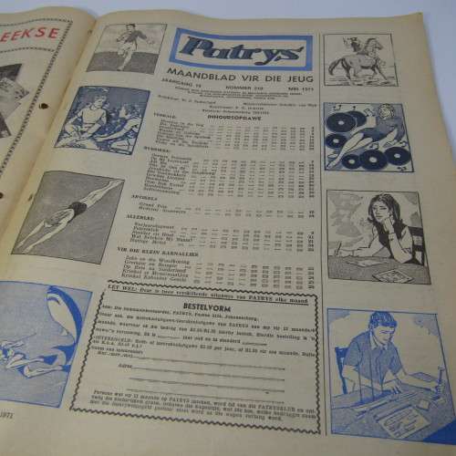 Patrys magazine - Mei 1971 - Laerskool uitgawe  - articles removed - punch holes