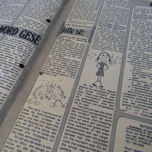 Patrys magazine - Januarie 1978 - Mosjwesjwe article  - no poster - punch holes
