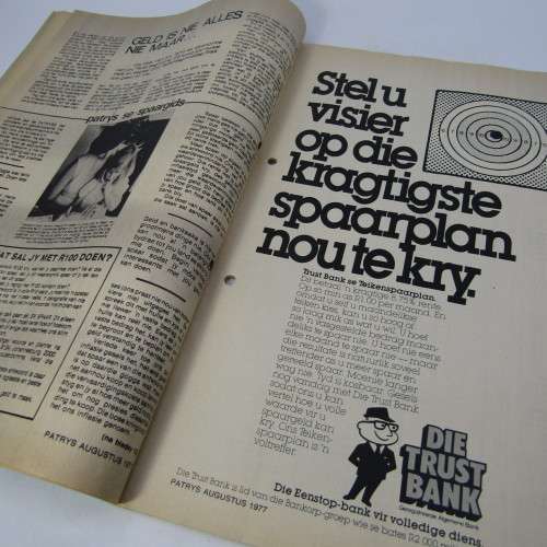 Patrys magazine - Augustus 1977 - President MT Steyn - no poster - punch holes