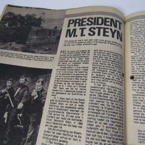 Patrys magazine - Augustus 1977 - President MT Steyn - no poster - punch holes