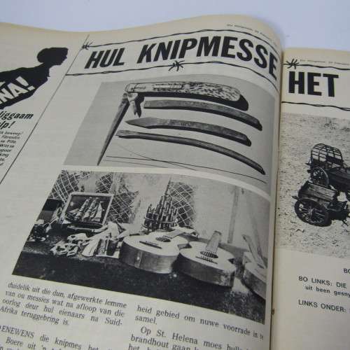 Die Huisgenoot magazine - 24 Februarie 1967 - Boer War POW trench rt article