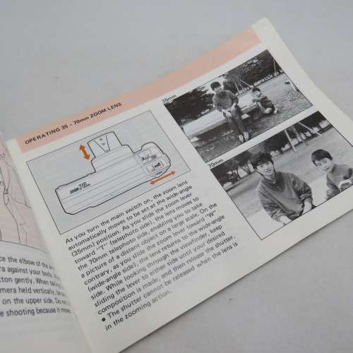 Pentax Zoom-70 camera booklet