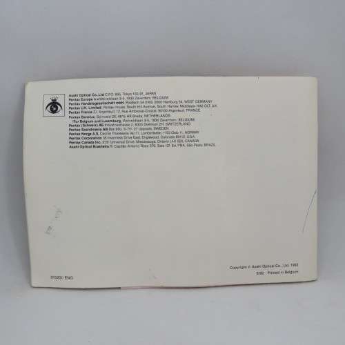 Pentax P30T camera booklet