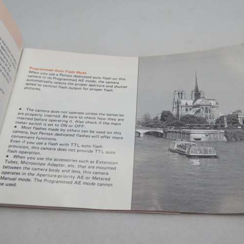 Pentax P30T camera booklet