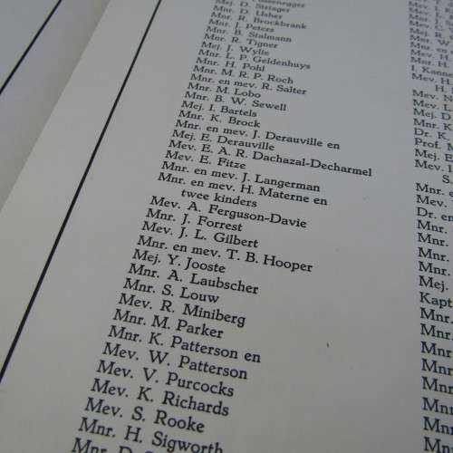 Original Memorial service booklet for Windhoek Air Disaster 20 April 1968 of SA Airways flight 228
