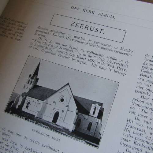Ons Kerk Album van Hollansche Kerken en leeraren - with photo of Napier`s minister