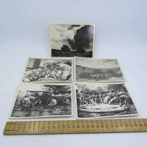 Lot of 5 WW2 military photos