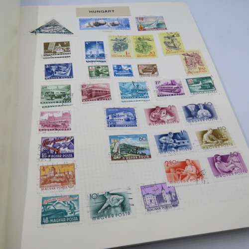 Stamp album with over 1600 old stamps - Given as birthday present in 1941