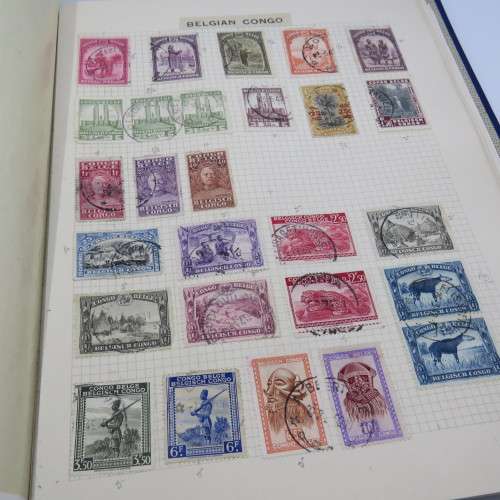 Stamp album with over 1600 old stamps - Given as birthday present in 1941